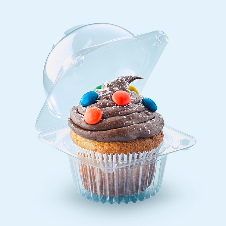 resq® VisualPack Cupcake & Muffin Containers Recyclable packaging